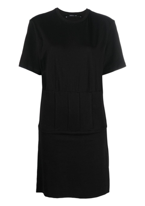 Federica Tosi fitted-waist cotton mini dress - Black