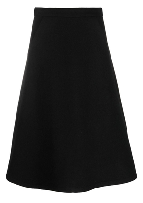 Société Anonyme embroidered-logo midi skirt - Black