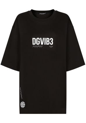Dolce & Gabbana DGVIB3 logo-print cotton T-shirt - Black