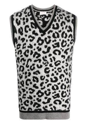 FURSAC cheetah-print knitted vest - Grey