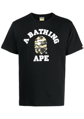 A BATHING APE® logo-print cotton T-shirt - Black