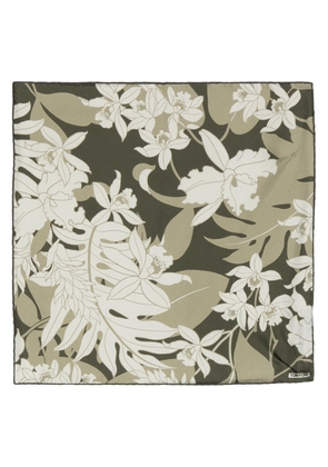 TOM FORD floral-print square silk scarf - Green