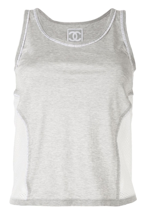 CHANEL Pre-Owned 2004 Sport line mesh panel tank - Grey
