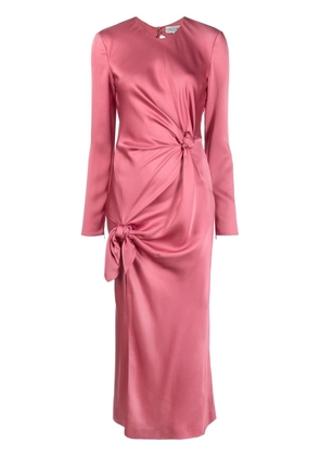 Del Core gathered-effect satin dress - Pink