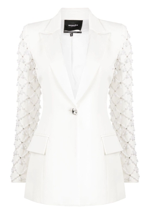 Retrofete Bentley faux-pearl embellished blazer - White