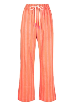 Mira Mikati striped wide-leg track pants - Orange