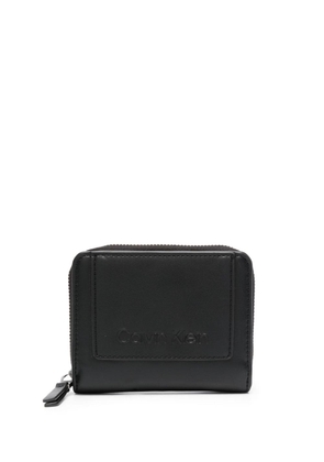 Calvin Klein logo-embossed leather wallet - Black
