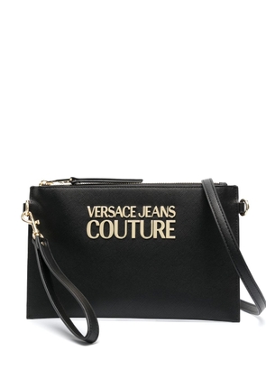 Versace Jeans Couture logo-plaque detail clutch bag - Black