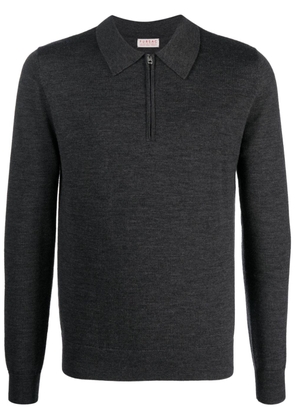 FURSAC zip-up wool polo shirt - Grey