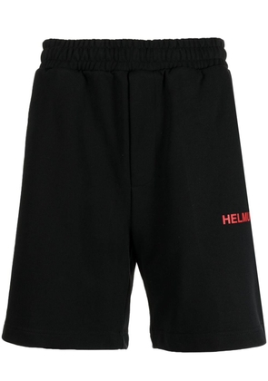 Helmut Lang logo-print cotton shorts - Black