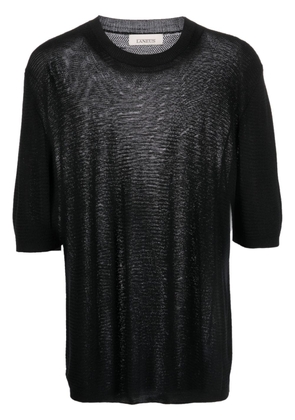 Laneus short-sleeve Bemberg sweatshirt - Black