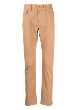 BOSS mid-rise slim-fit trousers - Brown
