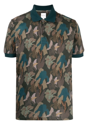 Paul Smith camouflage-pattern cotton polo shirt - Green