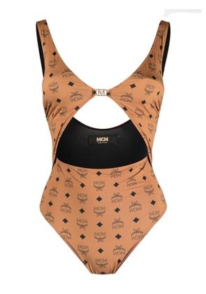 MCM monogram-print swimsuit - Brown