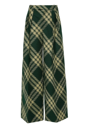 Burberry pleat-detail wool trousers - Green
