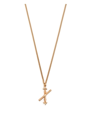 Emanuele Bicocchi X letter-pendant chain necklace - Gold