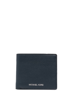 Michael Michael Kors grained-leather bi-fold wallet - Blue