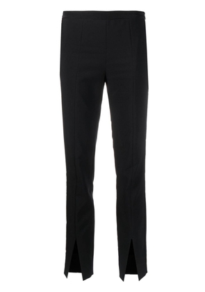 Genny front-slit cropped trousers - Black