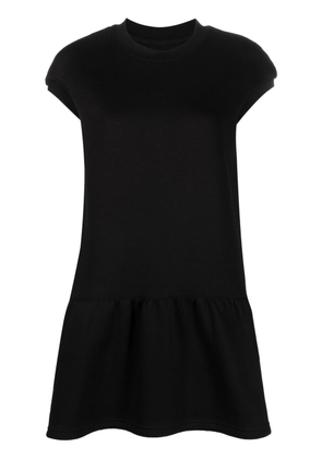 Ioana Ciolacu short-sleeve peplum mini dress - Black