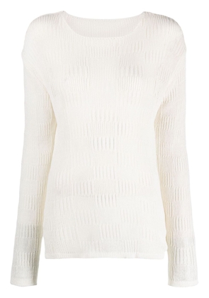 Low Classic long-sleeve knitted jumper - White