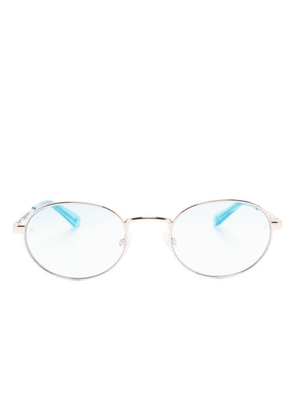 Chiara Ferragni round-frame metal glasses - Gold