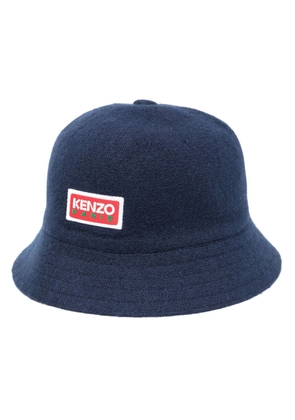 Kenzo logo-print bucket hat - Blue
