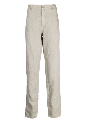 ASPESI straight-leg linen trousers - Brown