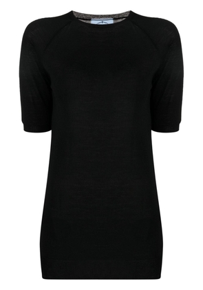 Prada Pre-Owned wool short-sleeve top - Black