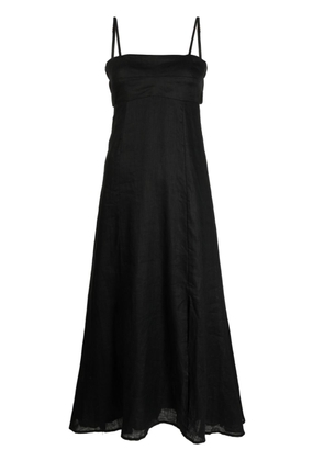 Faithfull the Brand square-neck linen midi dress - Black
