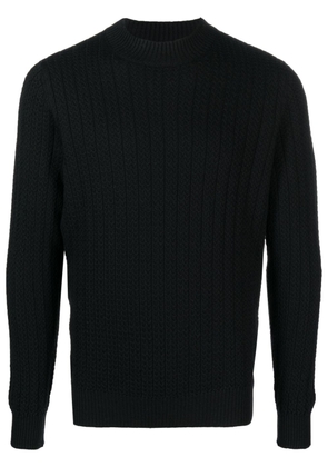 Tagliatore cable-knit virgin-wool sweater - Black