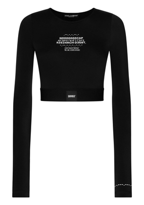 Dolce & Gabbana DGVIB3 logo-print crop top - Black