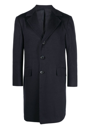 Kiton single-breasted cashmere coat - Blue