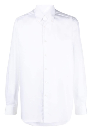 Xacus button down-collar organic cotton shirt - White