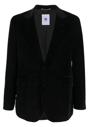 PT Torino single-breasted velvet blazer - Black