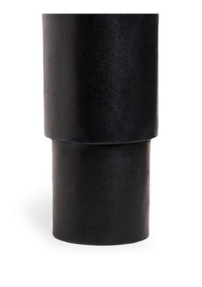 MAD et LEN logo-print iron candle holder - Black