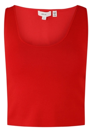 A.L.C. Cleo knitted sleeveless crop top - Red