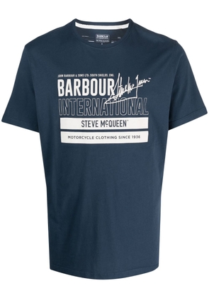 Barbour graphic-print cotton T-shirt - Blue