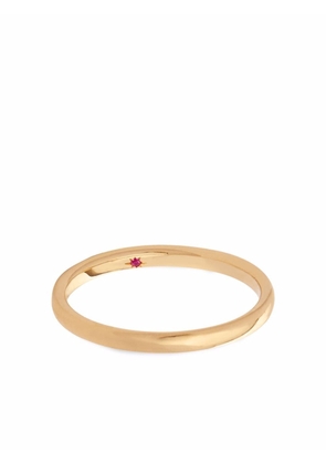 Annoushka 18kt yellow gold 2mm ruby wedding band ring