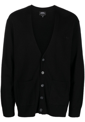 A.P.C. fine-knit V-neck cardigan - Black