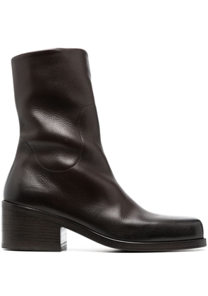 Marsèll Cassello square-toe leather boots - Brown