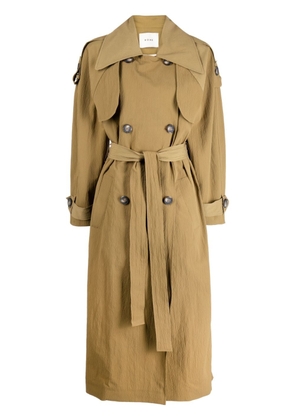 Róhe textured-finish trench coat - Green