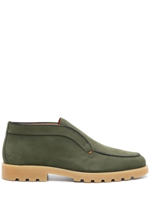 Santoni almond-toe suede ankle boots - Green
