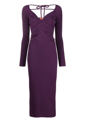 Altuzarra cut-out long-sleeve maxi dress - Purple