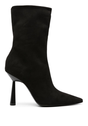 GIABORGHINI 105mm pointed-toe suede ankle boots - Black