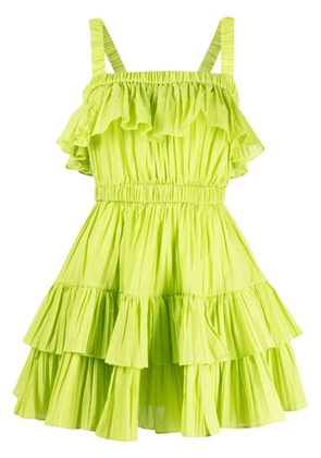 Acler Ramona ruffled linen minidress - Green