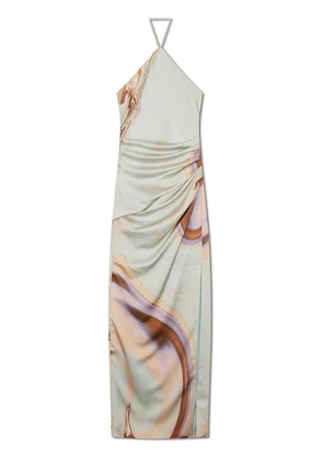 Simkhai Hansel marble-print gown - Green