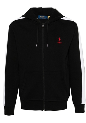 Polo Ralph Lauren stripe-detail zip-up hoodie - Black