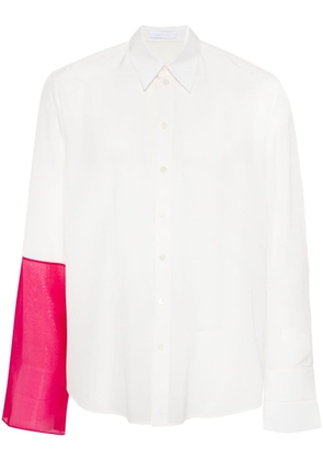 Helmut Lang patchwork silk shirt - White