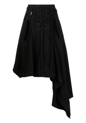 Monse lace-up asymmetric skirt - Black