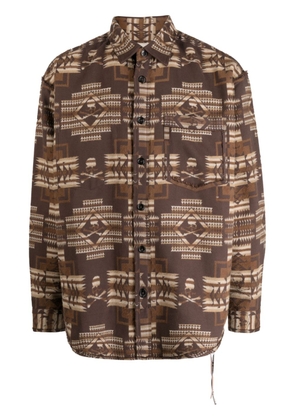 Mastermind World Chimayo jacquard cotton shirt - Brown